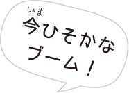 今ひそかなブーム！